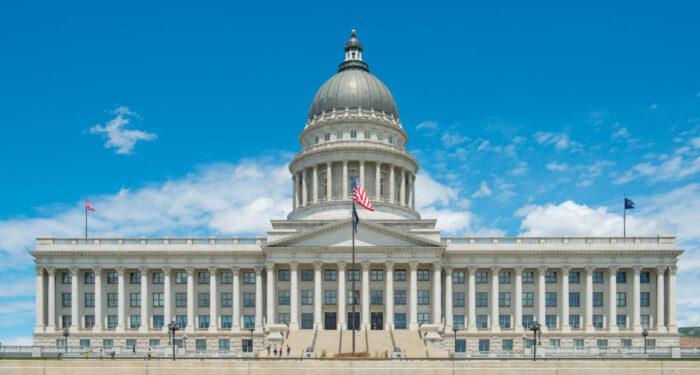Utah State Capitol in Salt Lake City, Utah, USA.