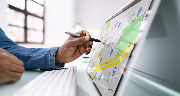 GPS Location Map Search Online On Laptop