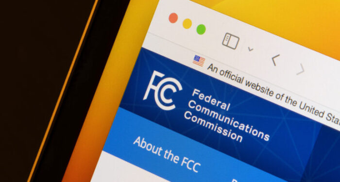 Portland, OR, USA - Nov 10, 2024: Website homepage of the Federal Communications Commission (FCC), an independent agency of the United States government, is seen on a computer.